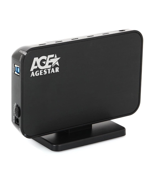 Внешний корпус для HDD AgeStar 3UB3A8-6G SATA II пластик/алюминий черный 3.5'