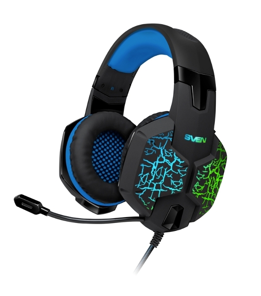 Гарнитура Sven AP-U980MV синий-чёрный, проводная, USB