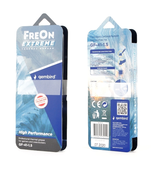 Термопаста Gembird FreOn Extreme GF-41-1.5 для радиаторов, 2 г, шприц