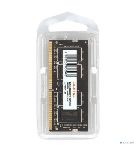 Оперативная память Qumo, DDR4, 8GB (1x8GB), 2666MHz, CL19, SO-DIMM
