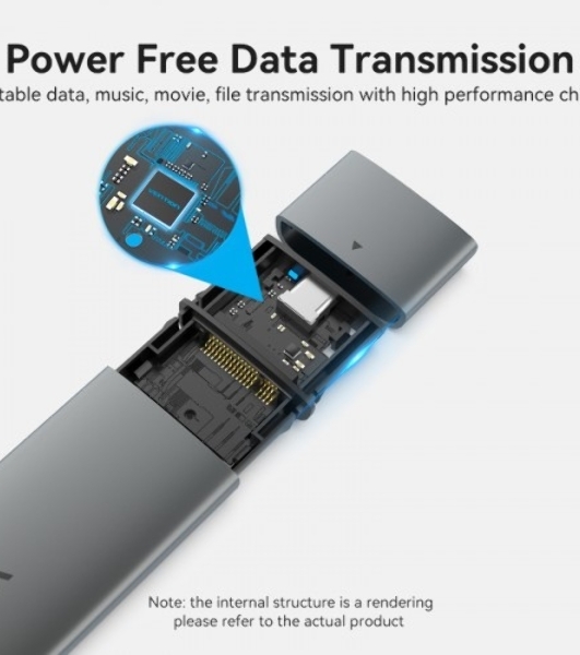Корпус для SSD Vention USB 3.1 Gen 2-C M.2 NVMe Серый