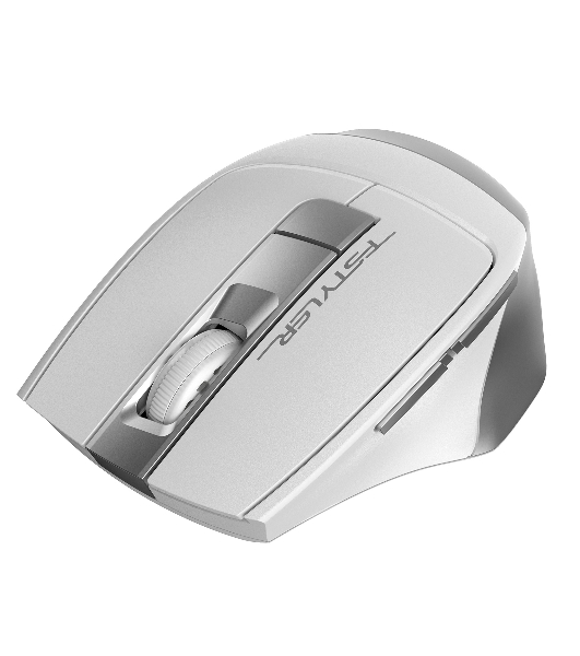 Мышь беспроводная A4Tech Fstyler FG35 серебристый/белый, 2000 dpi, радиоканал, USB, кнопки - 6