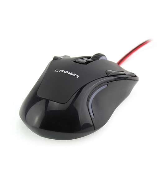 Мышь проводная Crown Gaming CMXG-804 черный, 2000 dpi, USB, кнопки - 9