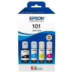 Чернила оригинальные Epson 101 / C13T03V64A мультипак, черный 127 мл., голубой, пурпурный, желтый - 210 мл. для Epson, фото2