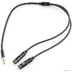 Кабель аудио Cablexpert CCAB-02-35MYHM-0.2MB. 3.5 Jack 4pin(M)/2х 3.5 Jack(F) наушники и микрофон, черный, 0.2м, блистер, фото3