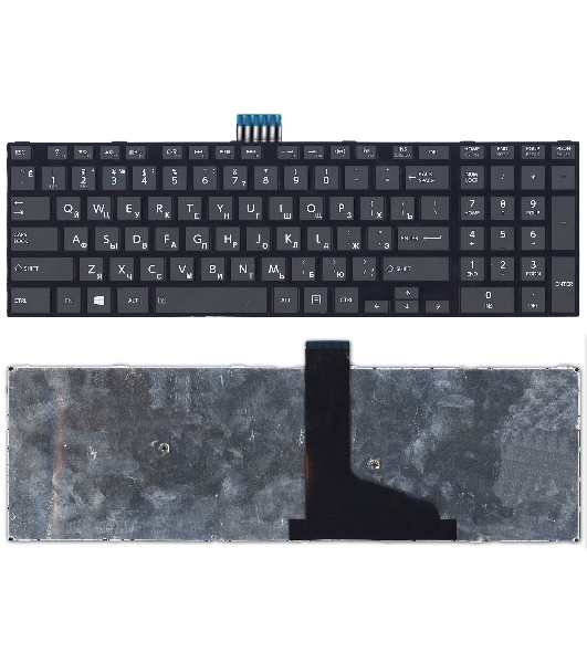 Клавиатура для ноутбука Toshiba L50D-A L70-A S50-A S50D-A S70D-A черная плоский Enter