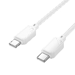 Кабель USB2.0 Hoco Type-C/Type-C, 3А, 60Вт, нейлоновая оплетка, X113, 1м, белый, коробка, фото3
