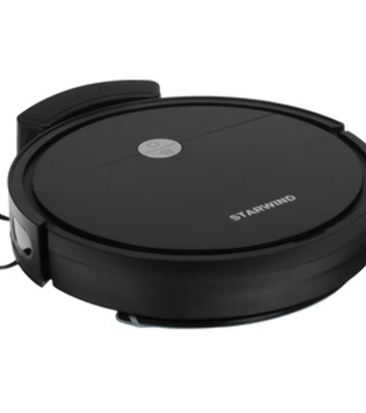 Робот-пылесос Starwind SRV5550 черный, 2000 мА·ч Li-Ion, уборка влажная/сухая, пылесборник контейнер 0.3 л