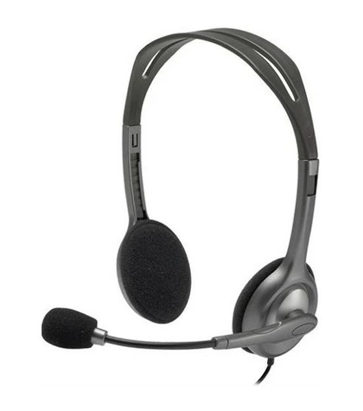 Гарнитура Logitech H111 чёрный, проводная, 3.5 мм