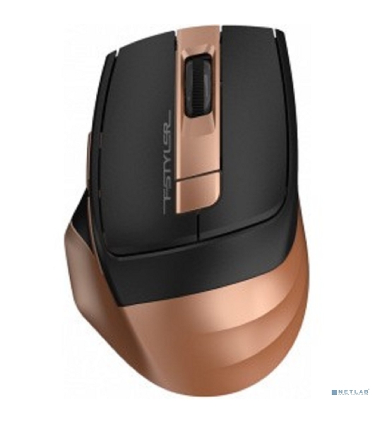 Мышь беспроводная A4Tech Fstyler FG35 золотистый/черный, 2000 dpi, радиоканал, USB, кнопки - 6