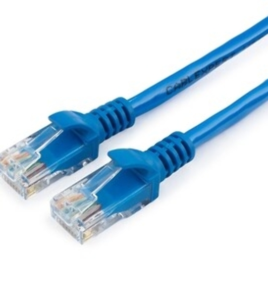 Патч-корд UTP Cablexpert cat.5e, 0.5м, литой, многожильный, синий