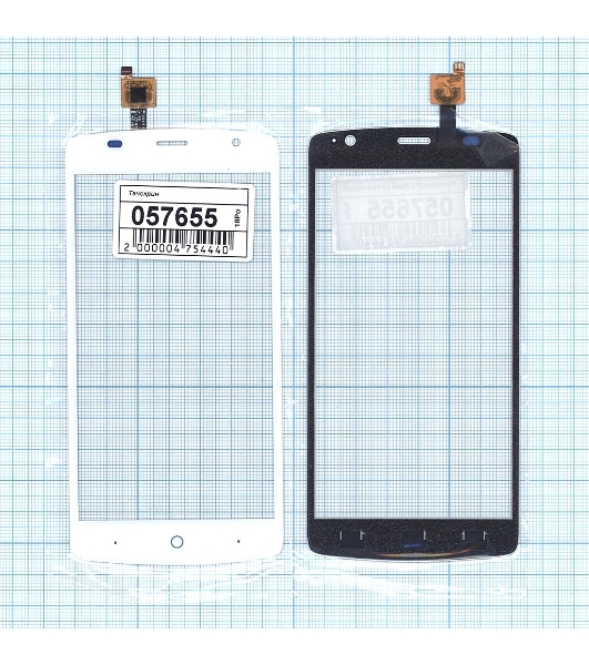 Сенсорное стекло (тачскрин) для ZTE Blade L5 Plus, белое