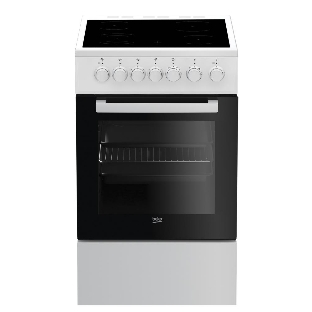 Плита электрическая Beko FSE57110GW белый, конфорок 4 шт, духовка 55 л, гриль, 50 см x 85 см x 60 см