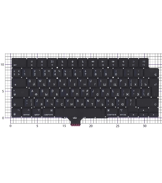 Клавиатура для ноутбука Apple MacBook Pro 14 16 A2442 A2485 Late 2021 Г-образный Enter