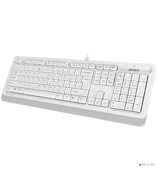 Клавиатура проводная A4Tech Fstyler FK10, USB, белый/серый