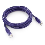 Патч-корд UTP Cablexpert cat.5e, 3м, литой, многожильный, фиолетовый, фото 1