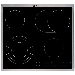 Встраиваемая варочная поверхность Electrolux электрическая, 60 см, серебристая рамка, черный, фото 1