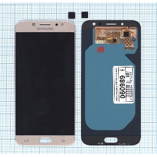 Дисплей для Samsung Galaxy J7 (2017) SM-J730FM в сборе с тачскрином (OLED) золотистый