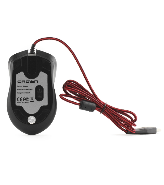 Мышь проводная Crown Gaming CMXG-804 черный, 2000 dpi, USB, кнопки - 9