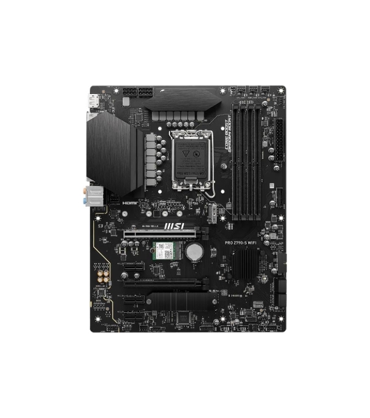 Материнская плата MSI PRO Z790-S WIFI, LGA 1700, ATX, 4xDDR5, 1xPCIe 5.0 x16, 4xM.2, 4xSATA, 1xHDMI, 1xDP, 2.5 Gigabit Ethernet, 7.1 аудио