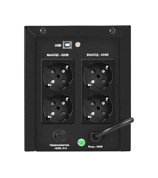Источник бесперебойного питания ExeGate Power NB-2200.LED.AVR.4SH.USB (2200VA/1300W, LED, AVR, 4*Schuko, USB, батарея 12V 9Ah - 2 шт., металлический корпус, Black)