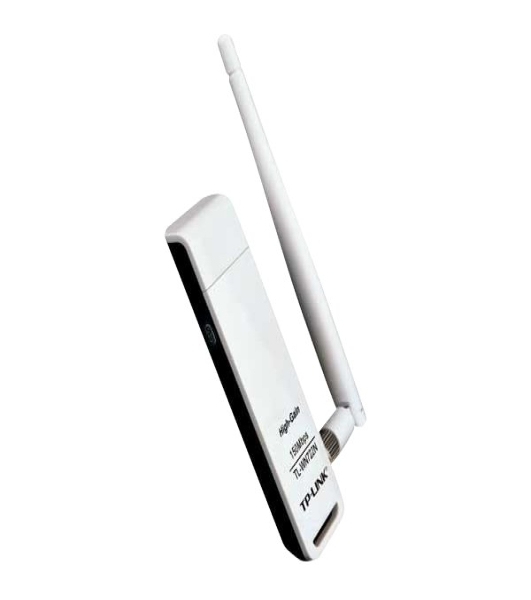 Адаптер TP-Link SOHO TL-WN722N 150Mbps High Gain Wireless N USB Adapter with Cradle, 1T1R, 2.4GHz, 802.11n/g/b, 1 detachable antenna