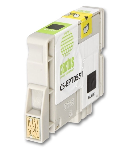Картридж струйный Cactus CS-EPT0551 черный (10 мл) для Epson Stylus RX520/Stylus Photo R240