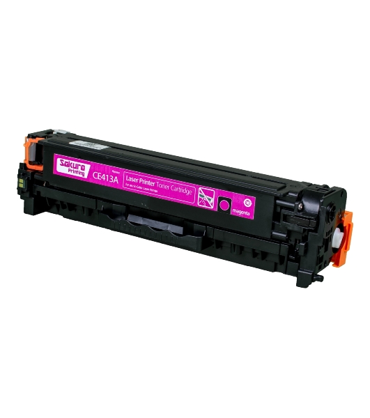 Картридж лазерный Sakura CE413A для HP Laserjet Pro 400 Color M451DN/M451DW/451NW/MFP M475DW/M475DN, Laserjet 300 color MFP M375NW, пурпурный, 2600 к.