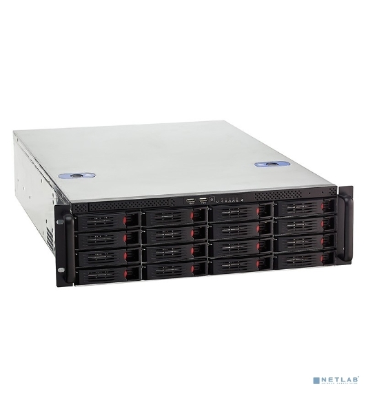 Серверный корпус ExeGate Pro EX281300RUS 3U660-HS16 (RM 19', высота 3U, глубина 660, БП 2U-600ADS,16xHotSwap, USB)
