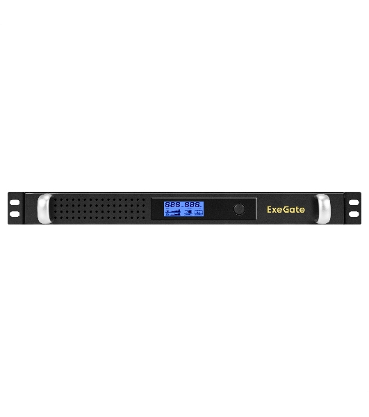 Источник бесперебойного питания ExeGate 1U ServerRM UNL-1200.LCD.AVR.8C13.RJ.USB.1U 1200VA/720W, LCD, AVR, 8*C13, RJ, USB, 1U, установка в стойку, черный