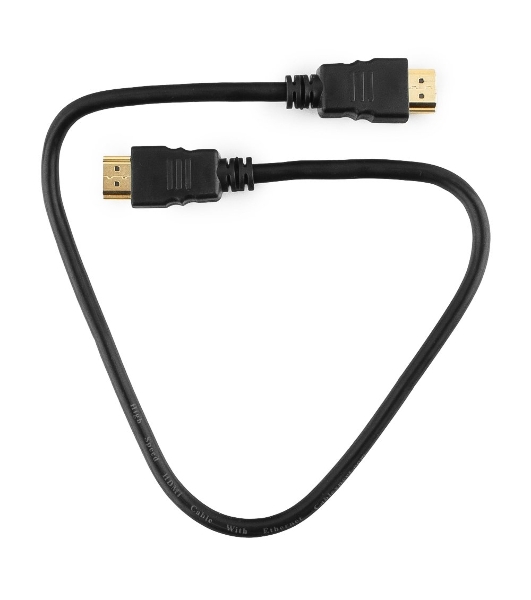 Кабель Cablexpert HDMI CC-HDMI4-0.5M, 19M/19M, v2.0, медь, позол.разъемы, экран, 0.5м, черный, пак