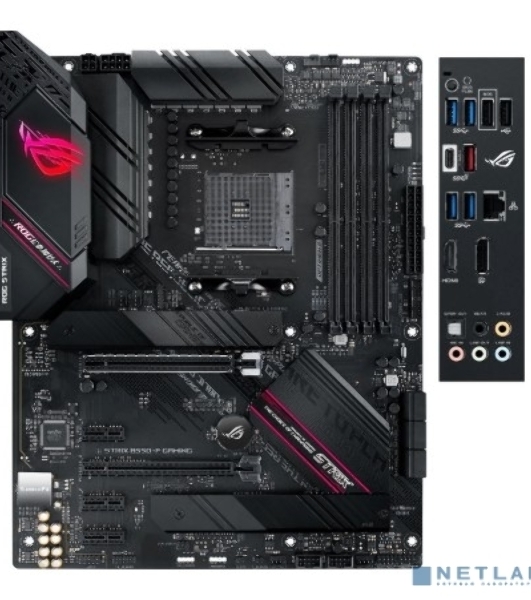 Материнская плата ASUS ROG STRIX B550-F GAMING, AM4, AMD B550, 4xDDR4, 6xSATA, 2xM.2, 1xPCI-E 3.0 x16, 1xPCI-E 4.0 x16, 3xPCI-E x1, 1xDP, 1xHDMI, 1x 2.5Gb LAN, 1xUSB 3.2 Gen 2, 4xUSB 3.2 Gen 1, 2xUSB 2.0, 5x3.5 мм, 7.1, ATX
