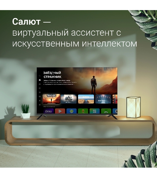 Телевизор Digma 55' DM-LED55UBB40 черный LED UHD 60Hz Салют ТВ