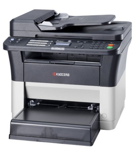 МФУ лазерное Kyocera Ecosys FS-1025MFP (1102M63RU0/1102M63RUV/1102M63RU2/1102M63NX2/1102M63DZ2), A4, ч/б, печ. до 25 стр/мин., скан. до 18 стр/мин. (ч/б) 6 стр/мин. (цвет), 600 x 1800 dpi (печать) 600x600dpi (скан), USB, RJ-45