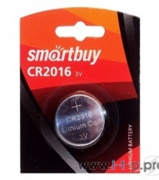 Батарейка Smartbuy CR2016/1B (12/720) (SBBL-2016-1B) (1 шт. в уп-ке)