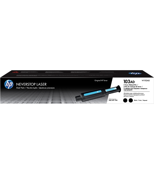 Заправочный комплект тонера 103AD HP Neverstop Laser 1000a/1000w/1200a/1200w, 2X2,5К W1103AD