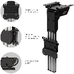 Потолочный кронштейн ONKRON CR1S для телевизора 10”- 40' складывающийся черный, фото13
