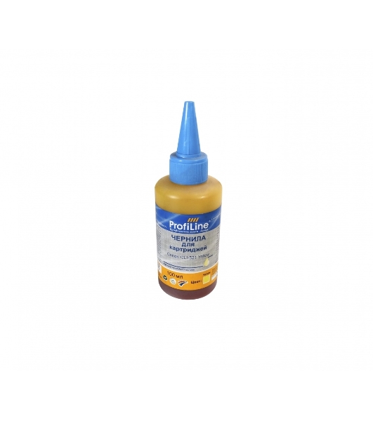 Чернила ProfiLine PL-CLI-521Y для принтеров Canon Pixma Ip3600/IP4600/MP540/MP620/MP630/MP980 Yellow 100 мл водн