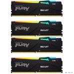 Оперативная память Kingston Fury Beast, DDR5, 64Gb (4x16GB), 5200MHz, CL40, DIMM, с радиаторами, RGB, черный, фото6
