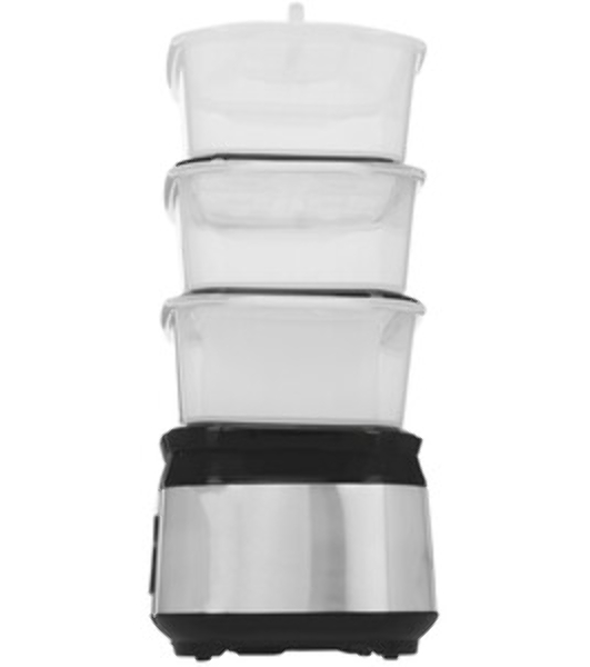Пароварка Centek CT-1459 серебристый, 9 л, ярусы - 3, 1050 Вт, электронное