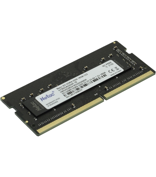 Оперативная память NETAC Basic, DDR4, 16GB (1x16GB), 3200MHz, CL22, SO-DIMM