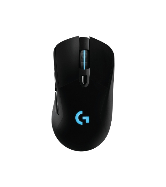 Мышь игровая Logitech G703 Lightspeed черная, сенсор 100-25600dpi (Hero25K), беспроводная 2.4GHz + USB 1,8м, 5 программируемых кнопок + колесо прокрутки, RGB-подсветка, под правую руку