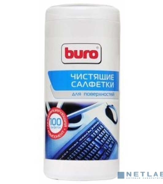 Салфетки Buro BU-Tsurface для поверхностей туба 100 шт влажных