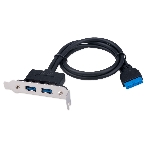 Планка USB 3.0 на заднюю панель низкопрофильная Cablexpert CC-USB3-RECEPTACLE-LP, 2 порта USB, фото7