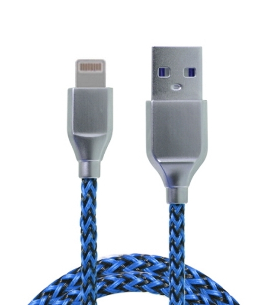 Кабель USB ACD-Titan Lightning - USB-A Нейлон, 1м, сине-черный