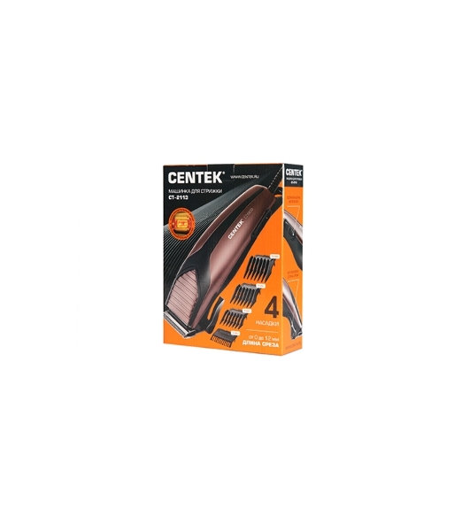 Машинка для стрижки Centek CT-2113 высококач. сталь, насадки, эргономичный дизайн