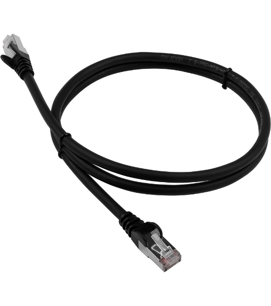 Патч-корд LANMASTER LAN-PC45/S6-2.0-BK FTP вилка RJ-45-вилка RJ-45 Cat.6 2м черный LSZH (уп.:1шт)