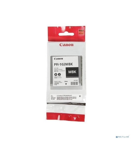 Картридж струйный Canon PFI-102MBk (0894B001) матовый черный, 130 мл., для iPF500/600/700