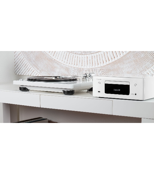 Проигрыватель винила Denon DP-400F, частично автоматический, белый