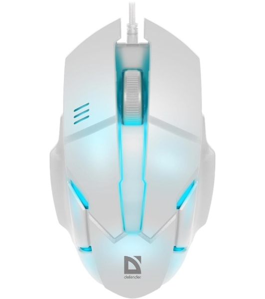 Мышь проводная Defender Host MB-982 белый, 1000 dpi, USB, кнопки - 3